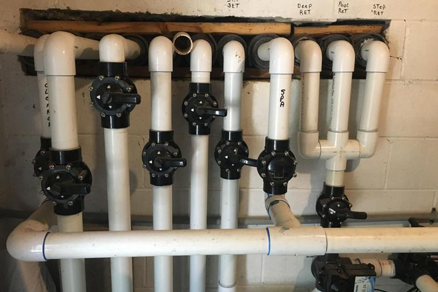 Pool plumbing and equipment repair
